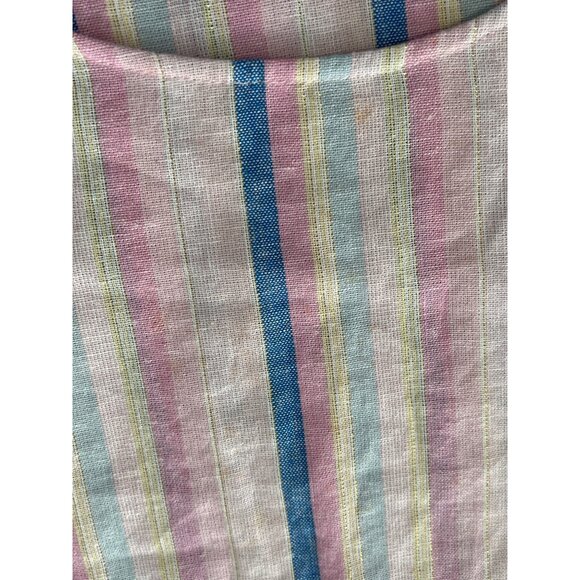 Jones and Co Jones New York Striped Linen Blend Tunic Size L Pink Blue Lagenlook - Picture 9 of 10